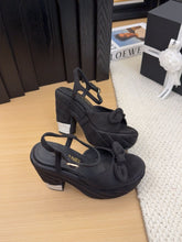 HIGH 12 CM PLATFORM SANDALS IN BLACK SUEDE